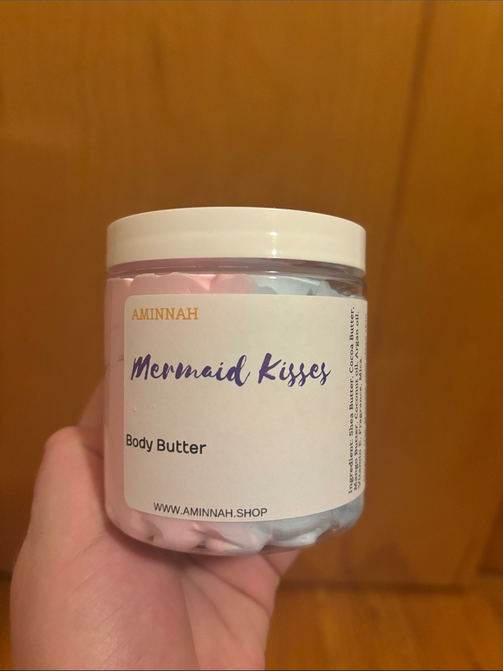 AMINNAH Mermaid Kisses Body Butter - Pink & Light Blue